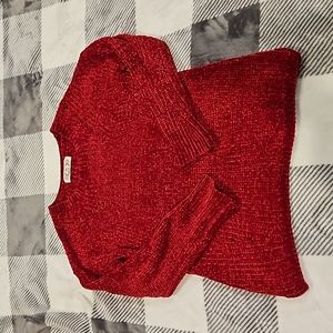 Red Knit Sweater - Pink Rose (bundle 3 for $30)